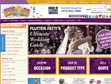 Tablet Screenshot of flutterfetti.com